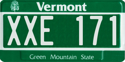 VT license plate XXE171