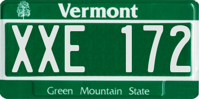 VT license plate XXE172