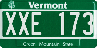 VT license plate XXE173
