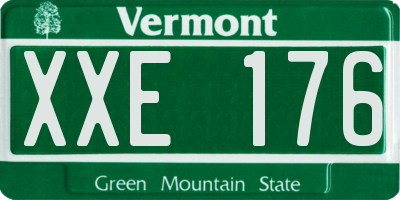 VT license plate XXE176