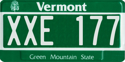 VT license plate XXE177