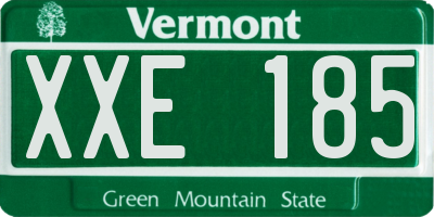 VT license plate XXE185