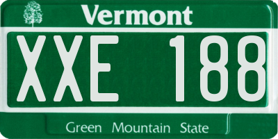 VT license plate XXE188
