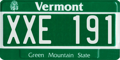 VT license plate XXE191