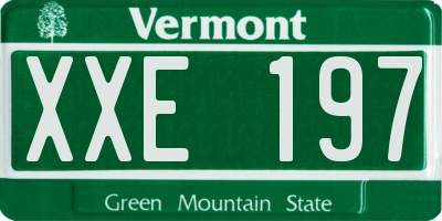 VT license plate XXE197