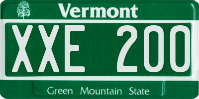 VT license plate XXE200