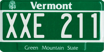VT license plate XXE211