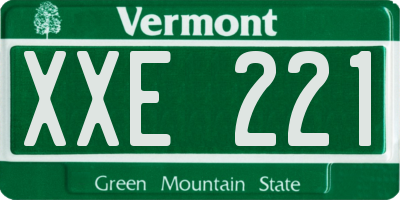 VT license plate XXE221
