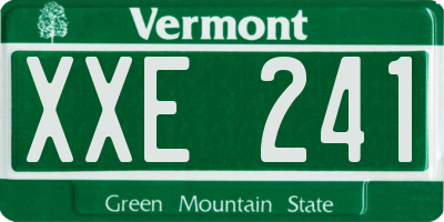 VT license plate XXE241