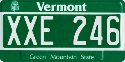 VT license plate XXE246