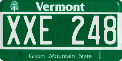 VT license plate XXE248