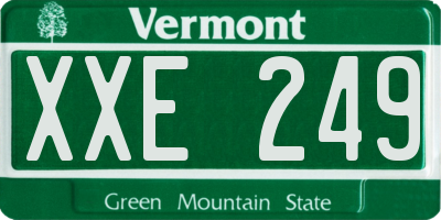 VT license plate XXE249