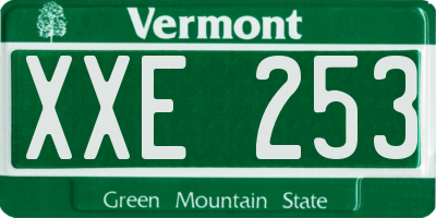 VT license plate XXE253