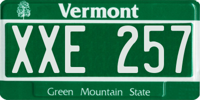 VT license plate XXE257