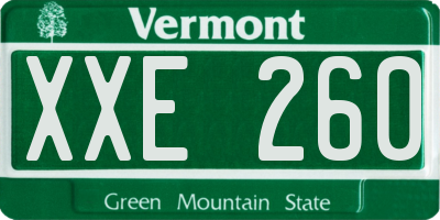 VT license plate XXE260