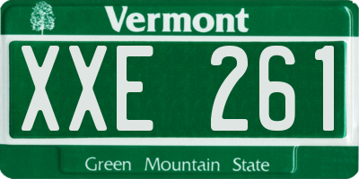 VT license plate XXE261