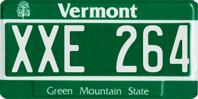 VT license plate XXE264