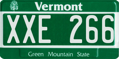 VT license plate XXE266