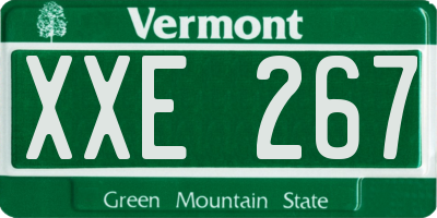 VT license plate XXE267