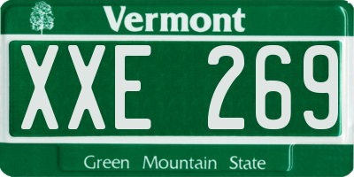VT license plate XXE269