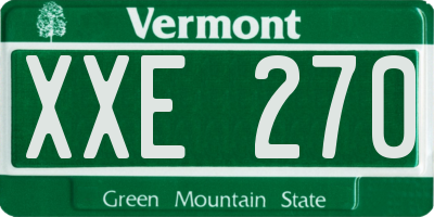 VT license plate XXE270