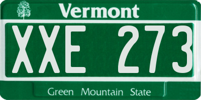 VT license plate XXE273