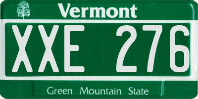 VT license plate XXE276