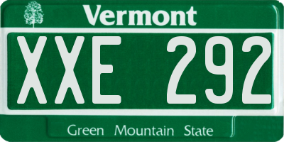 VT license plate XXE292