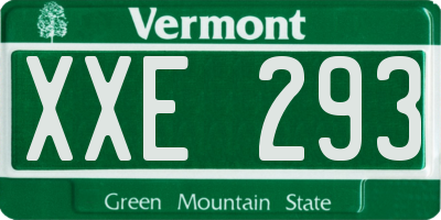 VT license plate XXE293