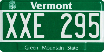 VT license plate XXE295