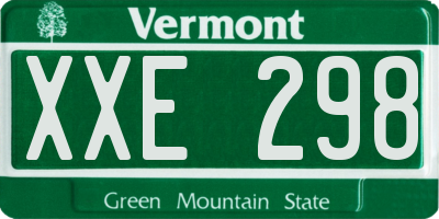VT license plate XXE298