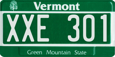 VT license plate XXE301