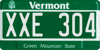 VT license plate XXE304