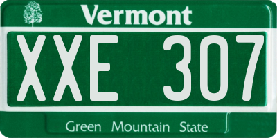 VT license plate XXE307