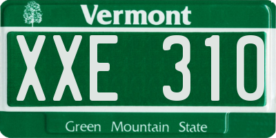 VT license plate XXE310
