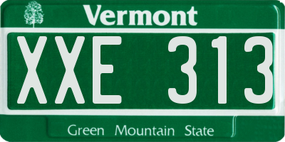 VT license plate XXE313