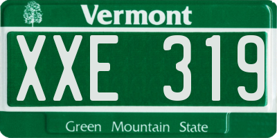 VT license plate XXE319