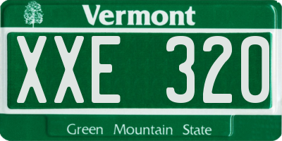 VT license plate XXE320