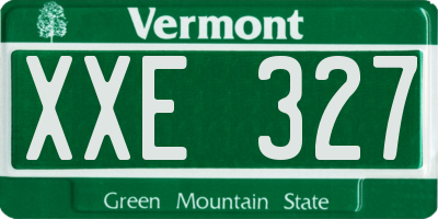 VT license plate XXE327