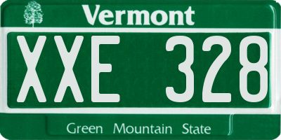 VT license plate XXE328
