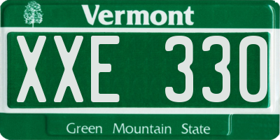 VT license plate XXE330