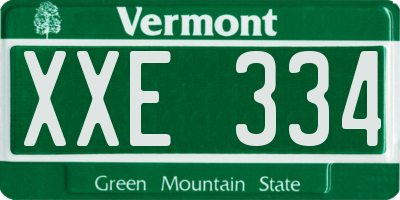 VT license plate XXE334