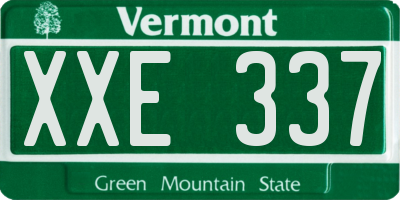 VT license plate XXE337
