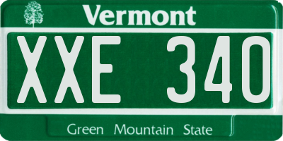 VT license plate XXE340