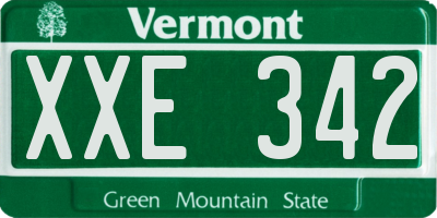 VT license plate XXE342