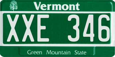 VT license plate XXE346