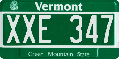 VT license plate XXE347