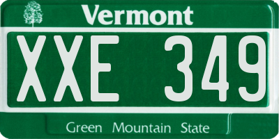 VT license plate XXE349