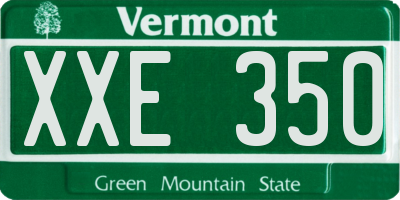 VT license plate XXE350