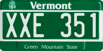 VT license plate XXE351